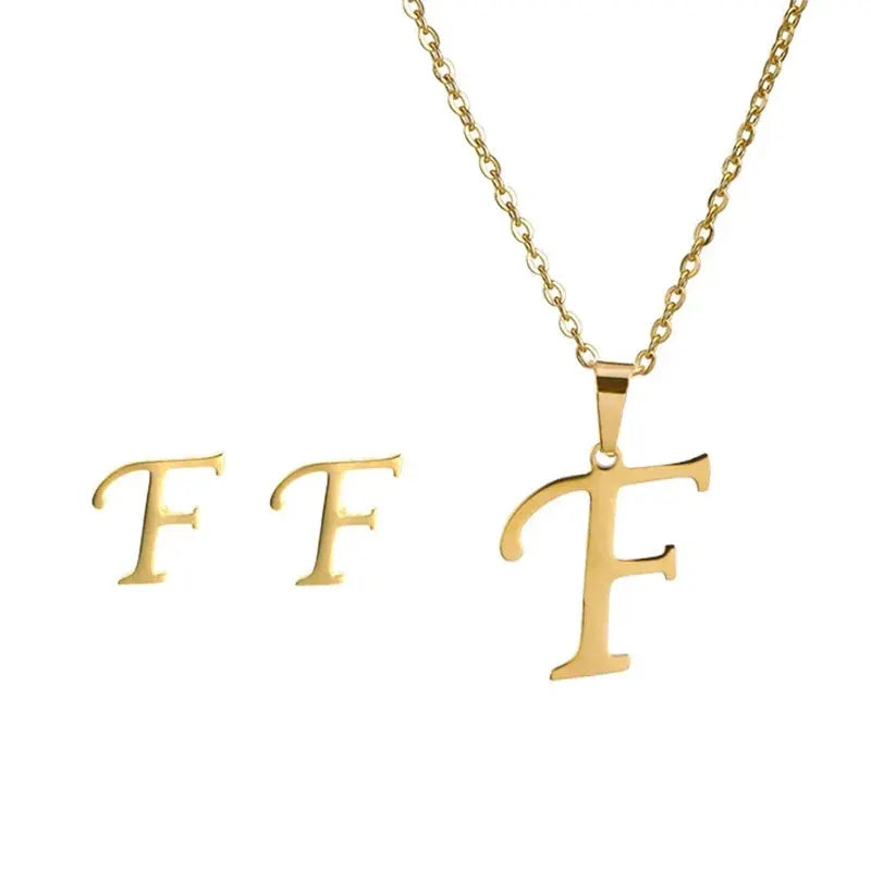 Custom Alphabet Necklace Set for Women — product view 8