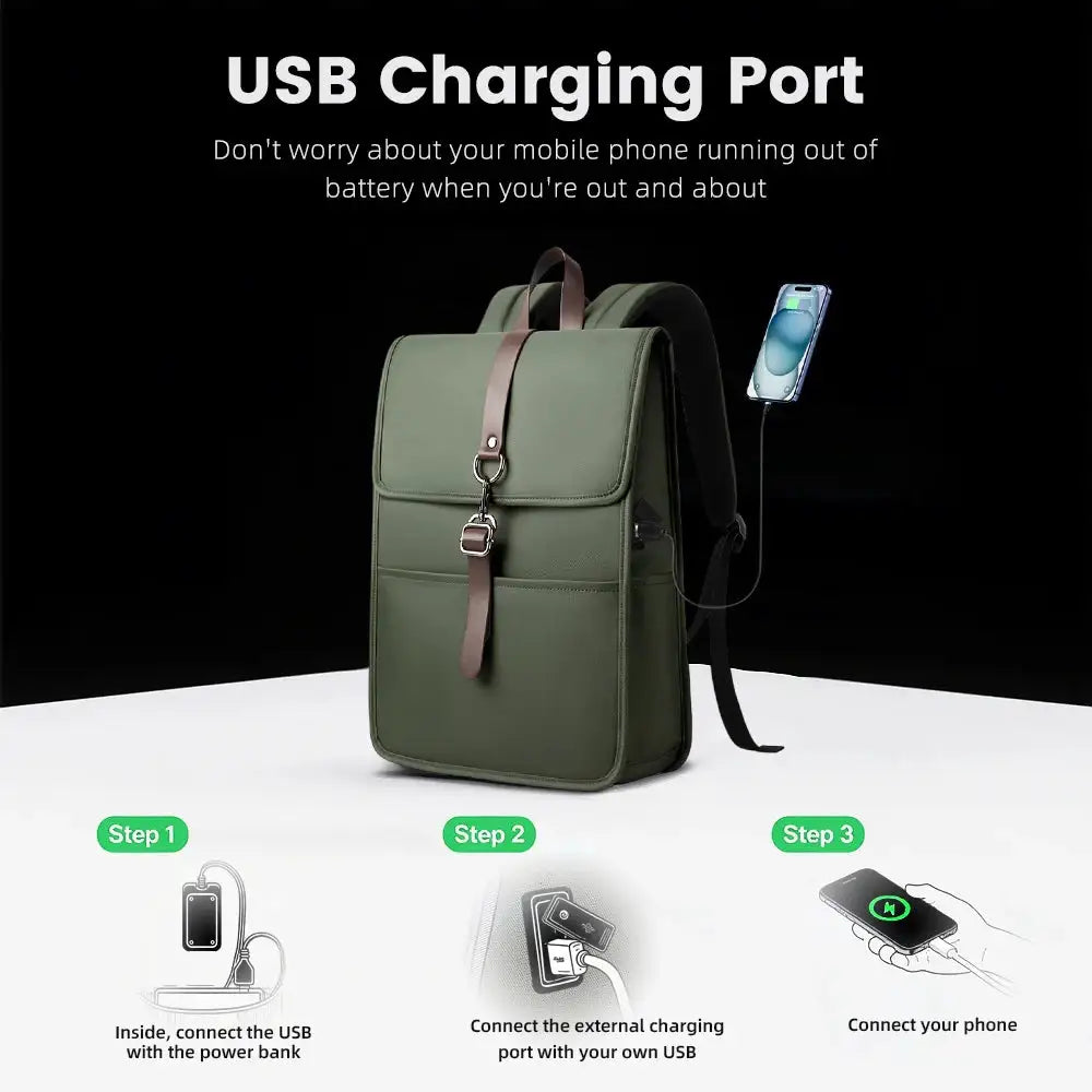 Heroic Knight Trendy Men’s Backpack Anti-theft Business Laptop Backpack 15.6 Inch Waterproof USB Short Trip Work School Mochilas