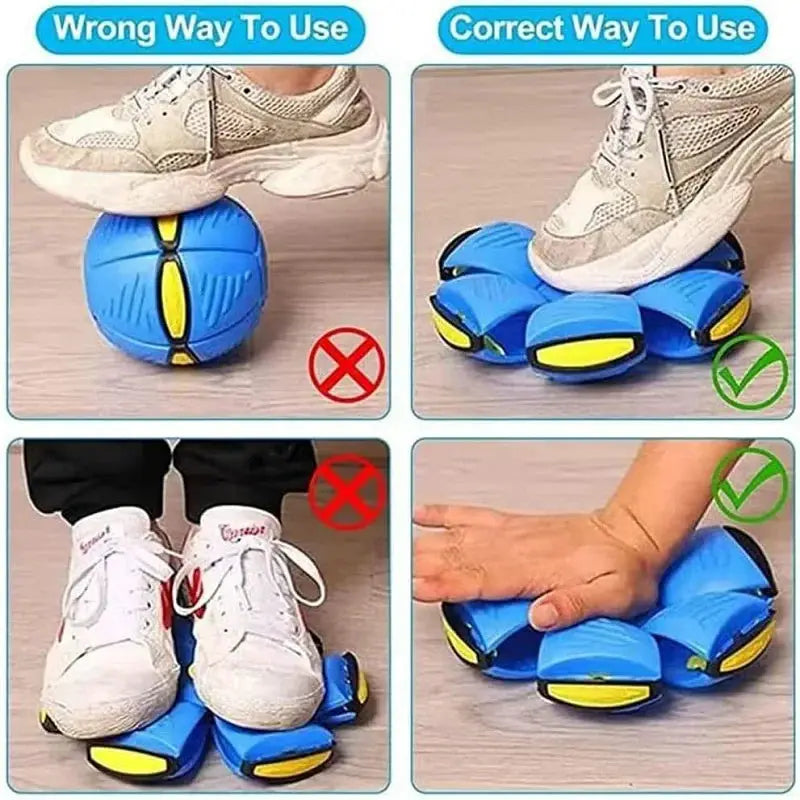 Magic UFO Deformation Stomp Ball Dog Toy Outdoor Fun