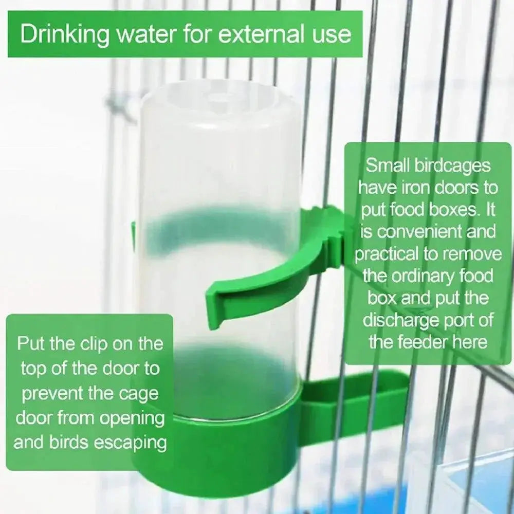 Automatic Bird Feeder Water Drinker Fountain For Parrot Cage