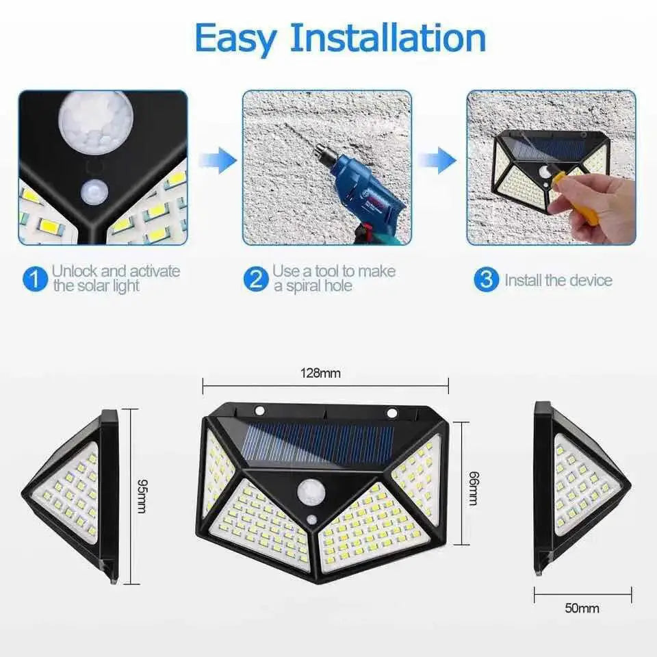 Solar Outdoor Wall Lights for Modern Garden Security LED