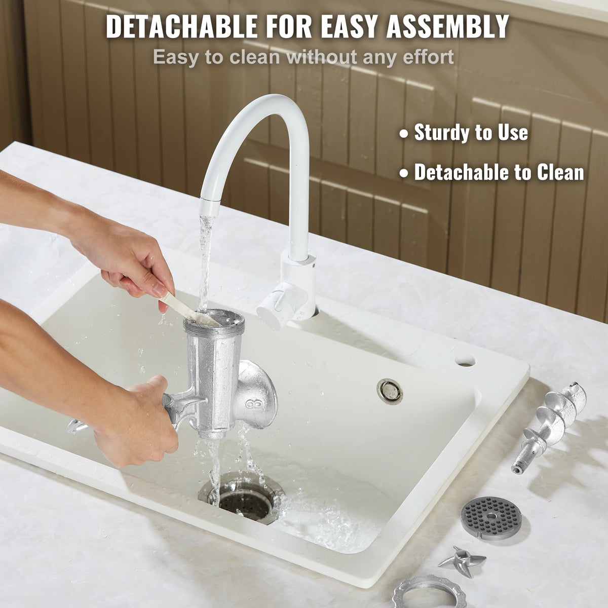 SucceBuy Manual Meat Grinder Heavy Duty Cast Iron Hand Meat — product view 4