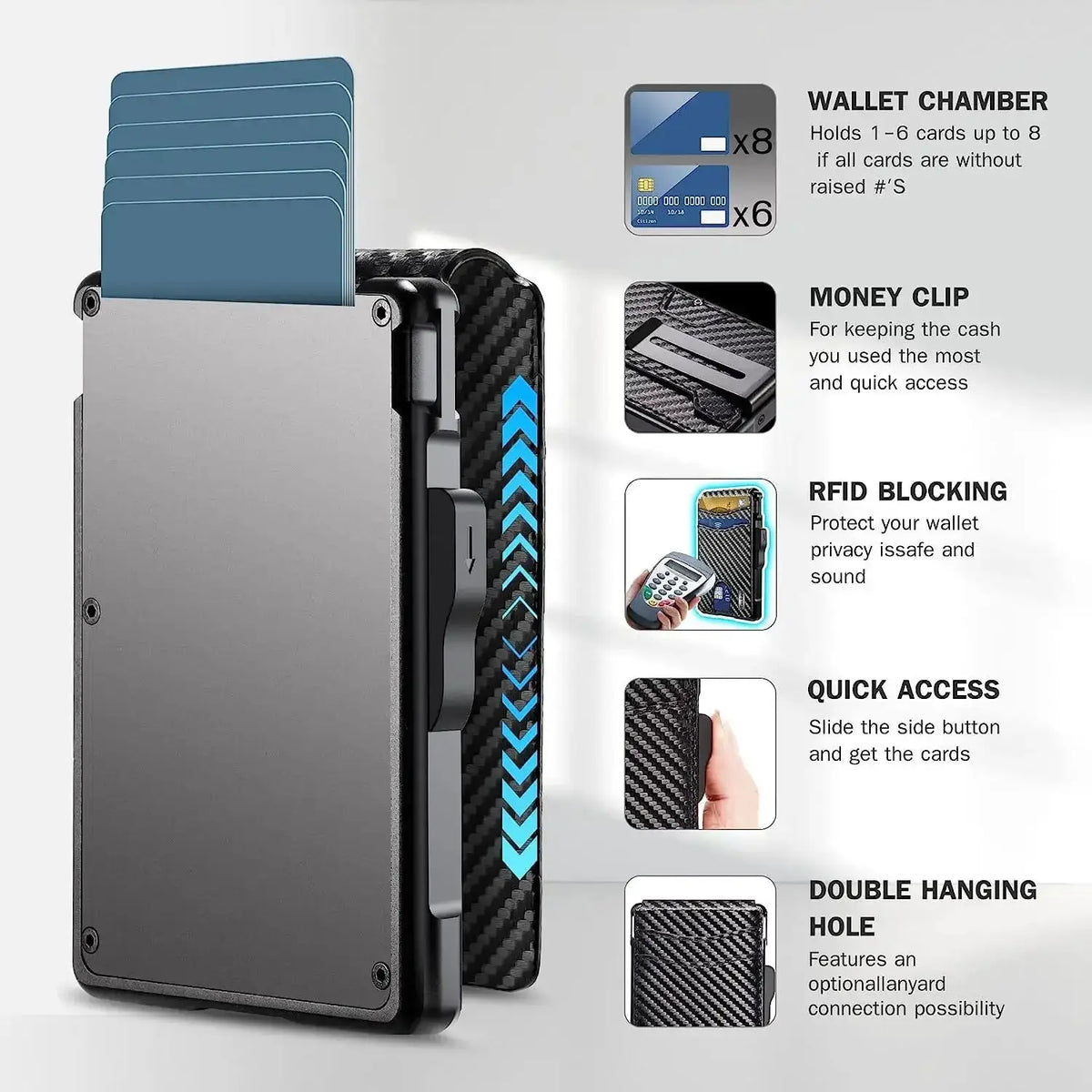 Rfid Blocking Leather Wallet for Men — product view 8