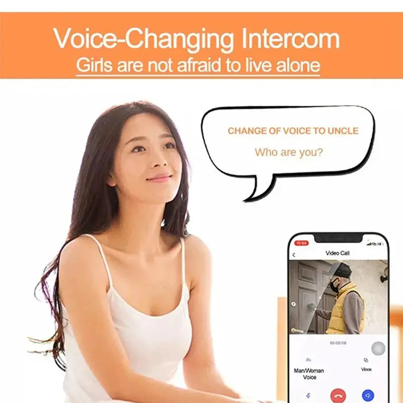 Tuya WiFi Video Doorbell Smart Home Door Bell Wireless Rechargeable Battery Outdoor HD Camera Two-Way Audio Visual Doorbell by stepyours.com