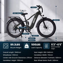 ESKUTE 80 Miles Fat Tire Ebike Full Suspension 48V