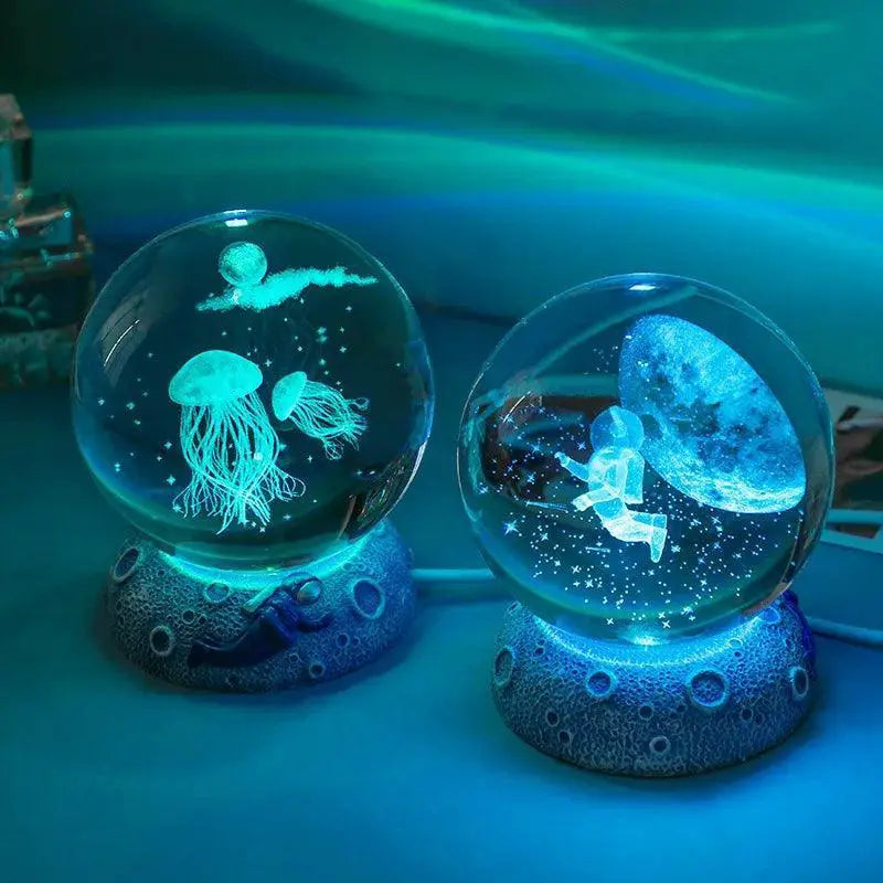 3D Galaxy Moon Lamp USB LED Night Light For Home Decor