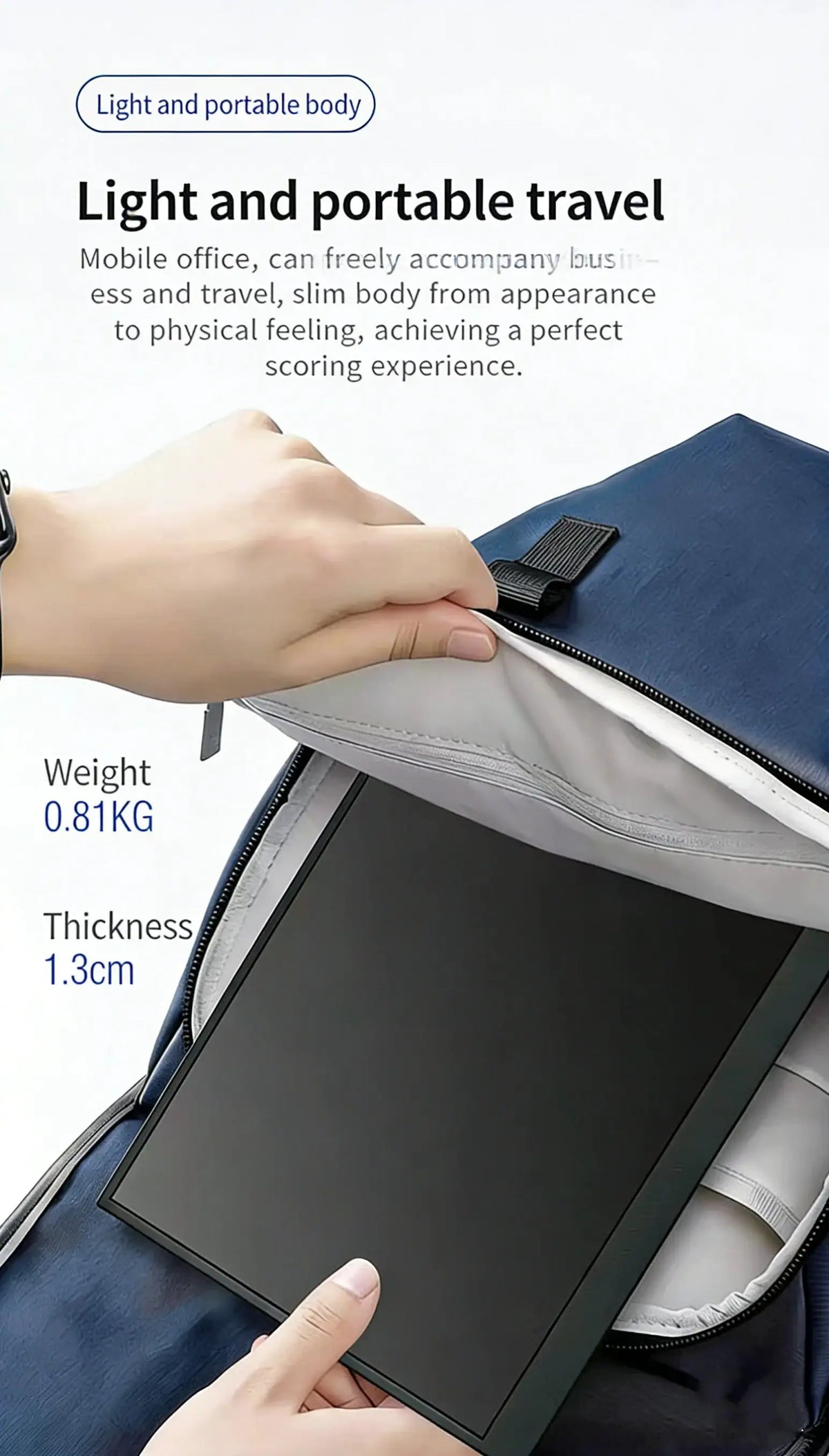 13.3-inch Touchscreen Portable Monitor with Optional 100% SRGB, 10-Point Touch, 1920x1200 IPS Laptop Screen Extender, 16:10 Aspe