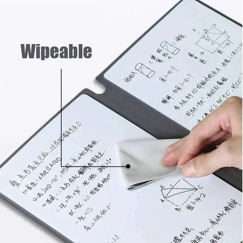 A5 Reusable Whiteboard Notebook With Free Pen And Dry Erase