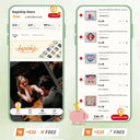 Hapiship Romantic Colour Heart Star Tai Chi Charm Links Bracelet