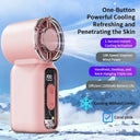 Mini Rechargeable Fan Digital Display Fast Cooling