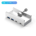 USB Hub With Power Supply Multi Splitter For Fast Data Transfer