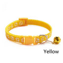 Cartoon Paw Print Pet Collar with Safety Bell Adjustable