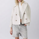 Notched Lapel Winter Button Jacket