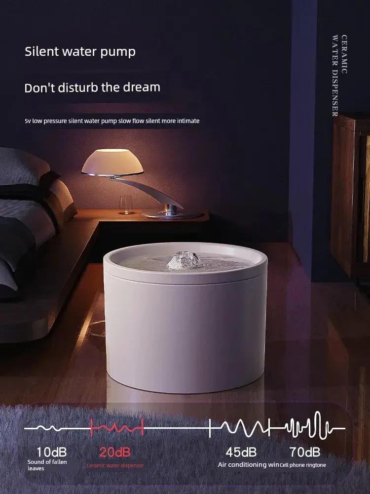 Automatic Circulating Filter Ceramic Cat Water Fountain