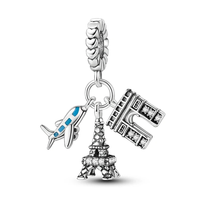 Sterling Silver Charm Bead Eiffel
