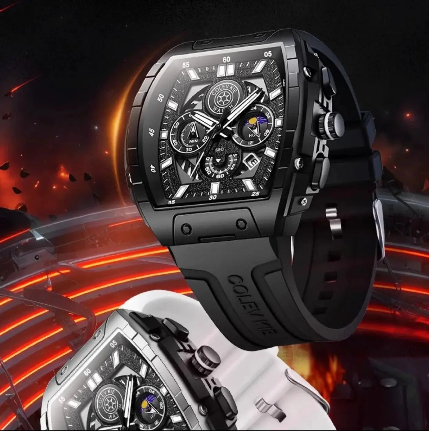 Colevkie Barrel Shaped Men's Mechanical Watch 2024