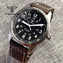 Tandorio Green Lume Watch For Men Steel