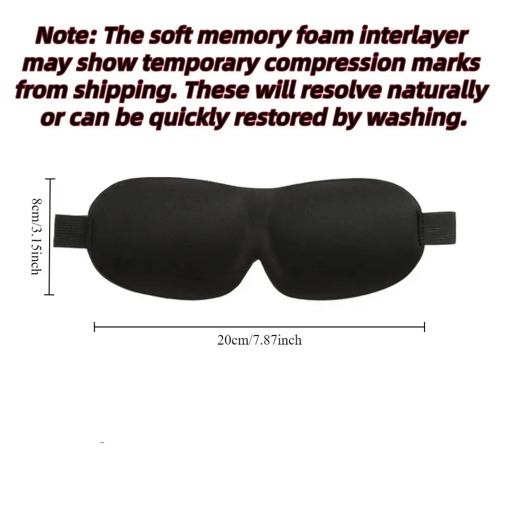 3D Sleep Mask Blindfold Sleeping Aid Soft Memory Foam Eye Mask for Sleeping Travel Light Slaapmasker Eye Cover Lightweight Style
