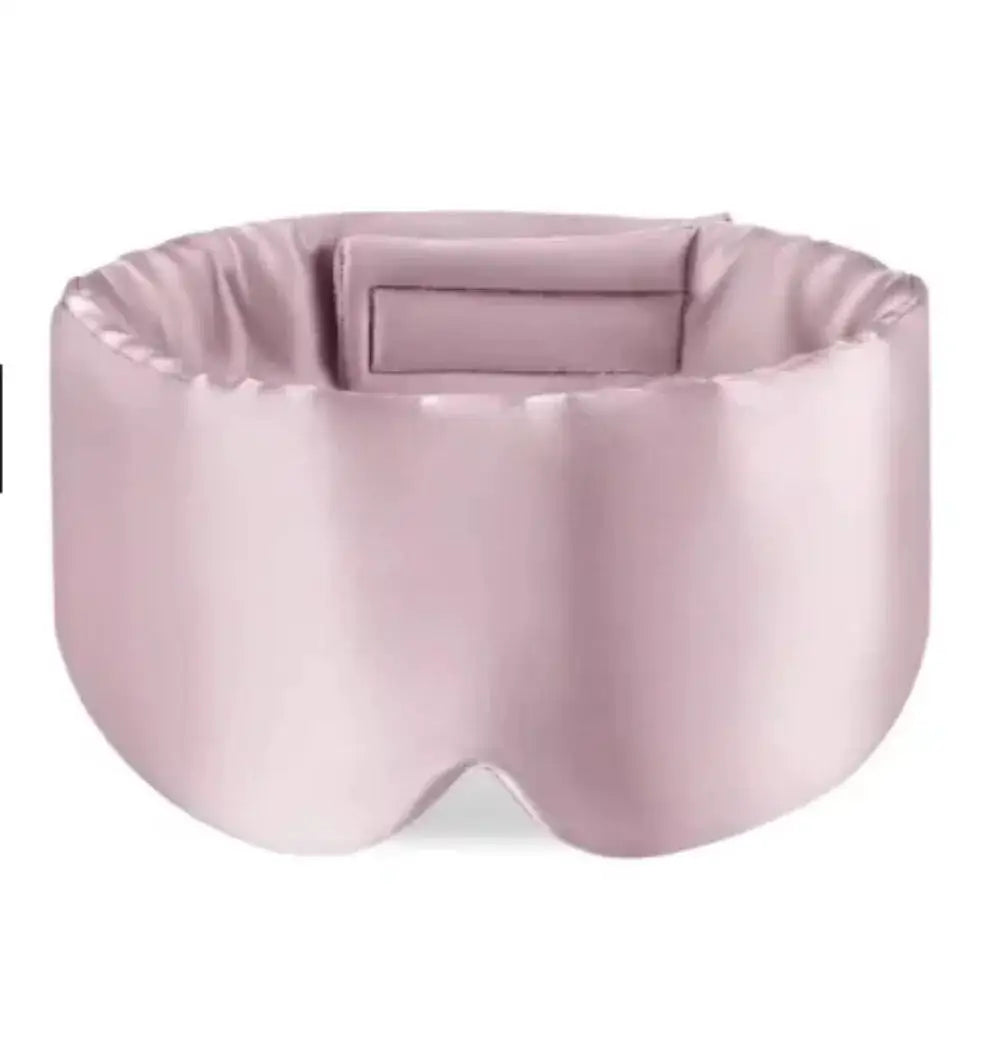 100% Mulberry Silk Sleep Mask, Full Size Blindfold for Total Blackout, Adjustable Headband for Men & Women, Light Plum