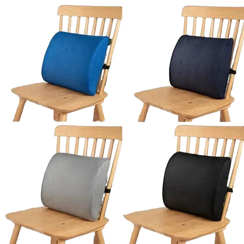 Ergonomic Gel Memory Foam Lumbar Support Cushion Car Office