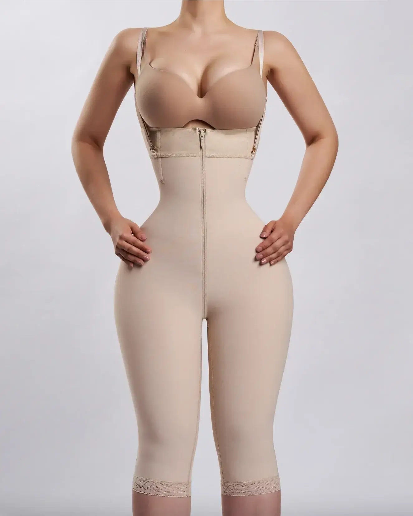 Knee Length Mermaid Shapewear With Zipper Enhance Curves