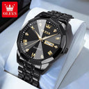 Olevs Men's Rhombus Mirror Watch With Luminous Dial