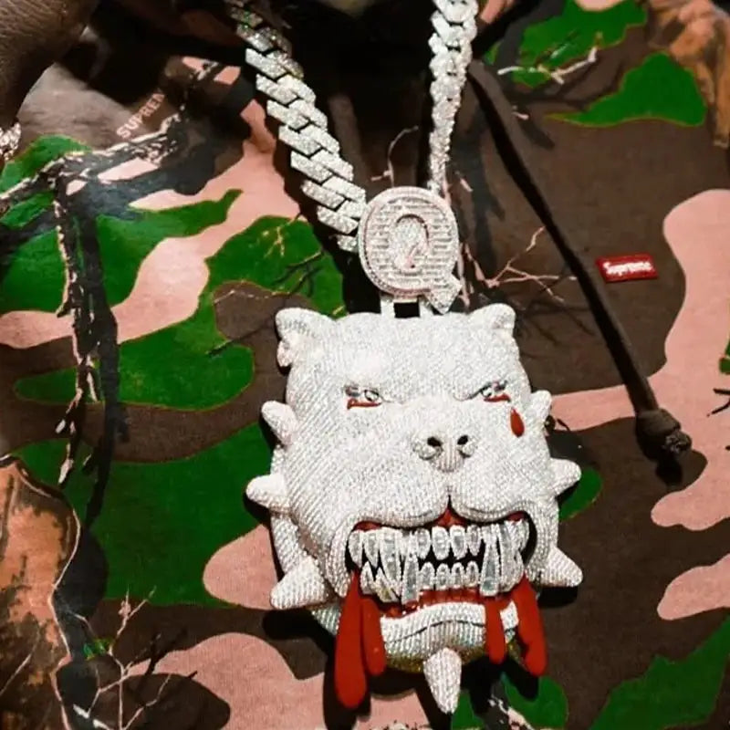 Bulldog Hip Hop Pendant Necklace — product image 3