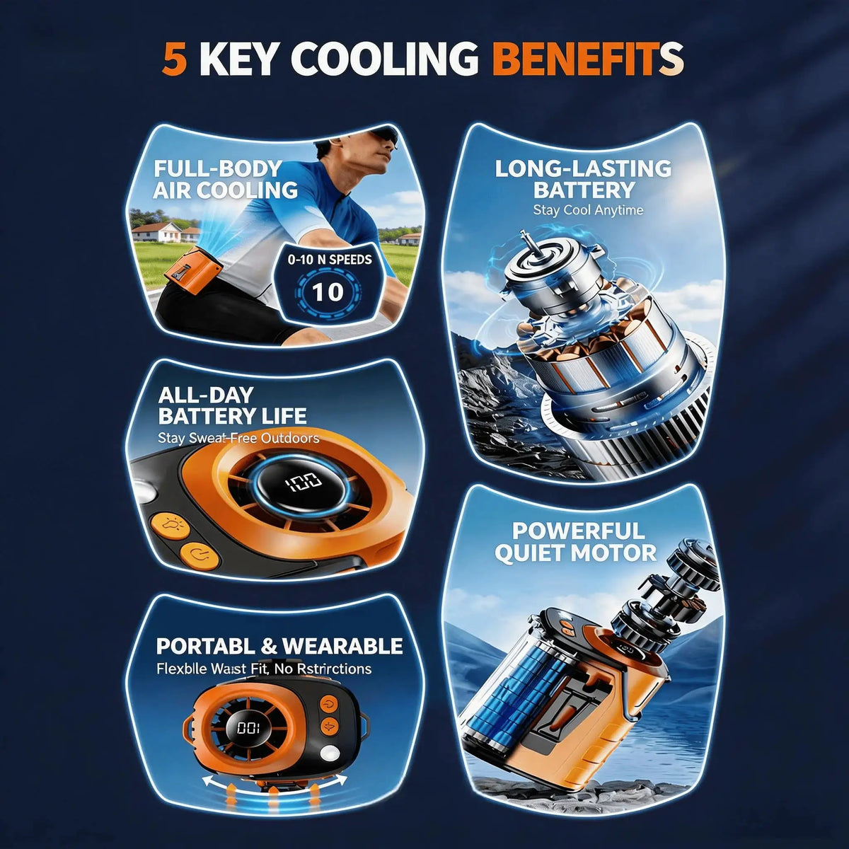 Portable Cooling Fan With Flashlight — product image 2