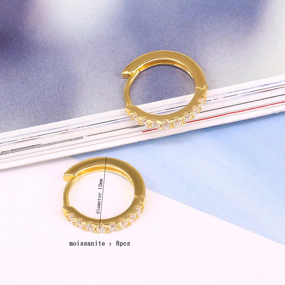 Moissanite Earrings in Sterling Silver Cbtb — product view 2