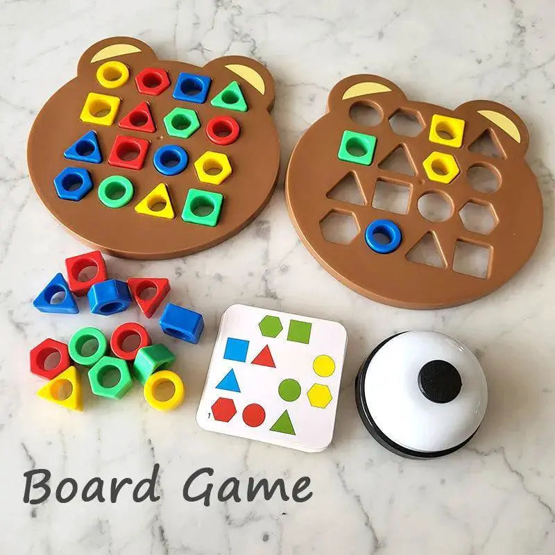 Kids Geometric Shape Matching Puzzle Board Games Fun