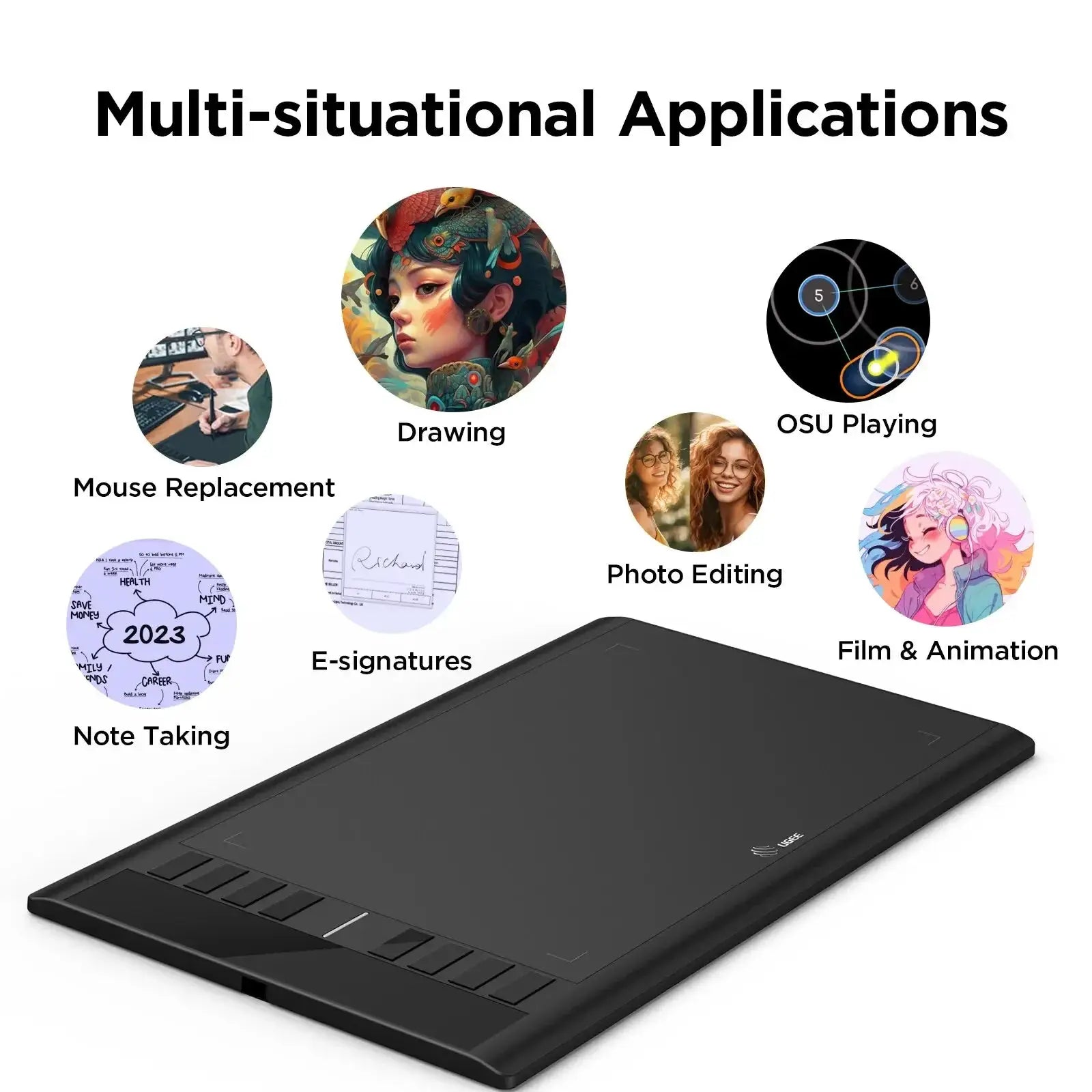UGEE M708 10 Inch Digital Graphic Tablet With 8 Hotkeys