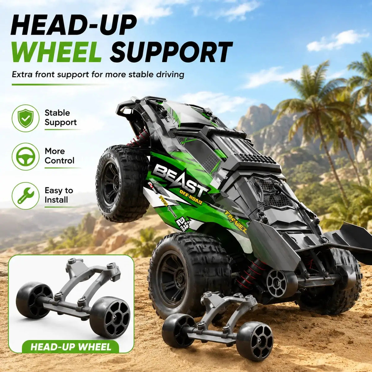 ZNLYRION 1:18 Scale 4-Wheel Drive RC Off-Road Car 35km/h All Terrain Racing Buggy Metal Bottom Plate Independent Suspension RC Toy For Adults Kids