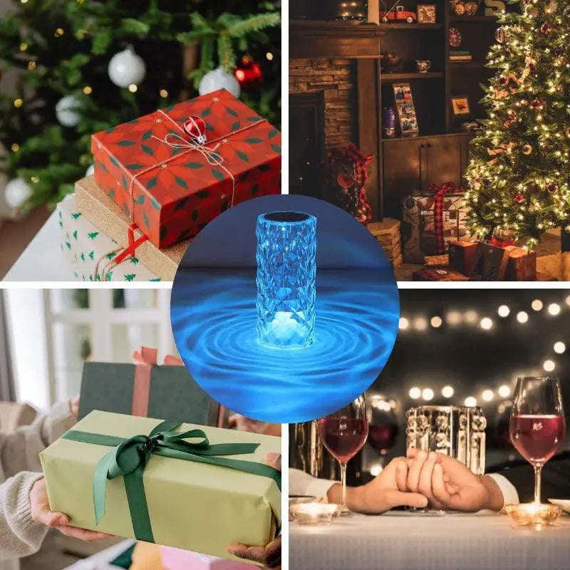 Dimmable LED Crystal Touch Lamp With Remote 16 Colors