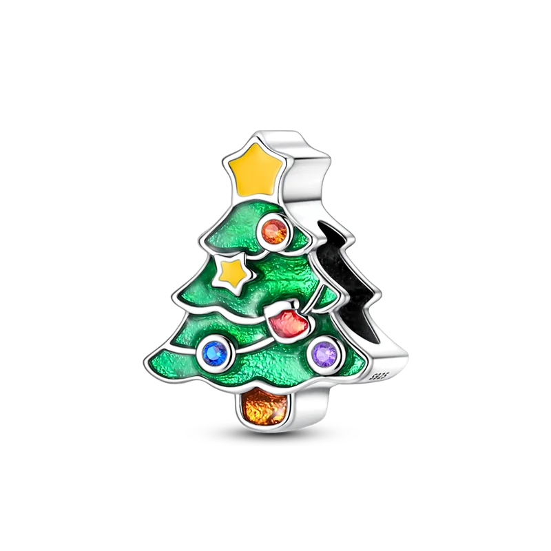 Merry Christmas Charm Bead Sterling