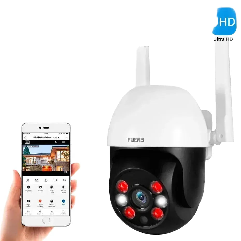 Fuers Outdoor Security Camera With AI Tracking Pan Night — product view 1
