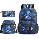 MINISO Disney Stitch Kids Backpack Cartoon Print Schoolbag Gift