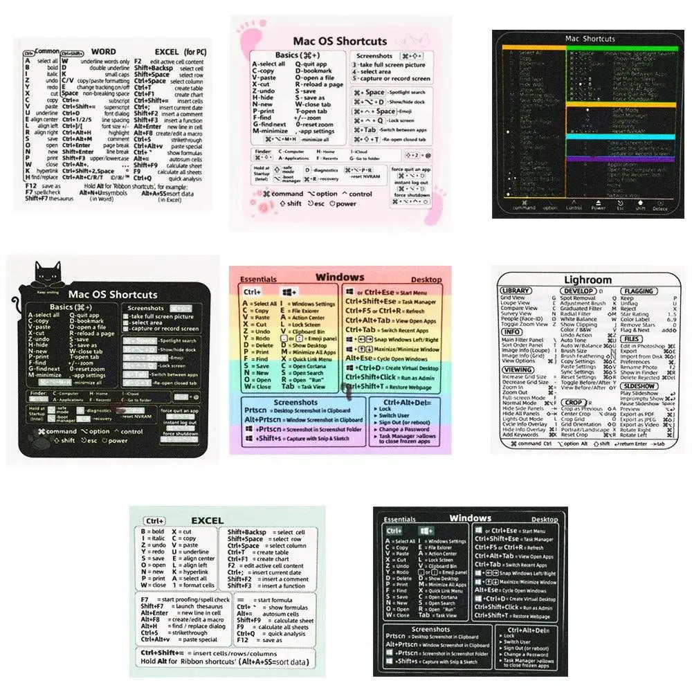 Essential Shortcut Stickers for Boosting PC Productivity