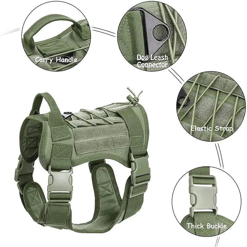 Tactical Dog Harness Set German Shepherd Training Gear