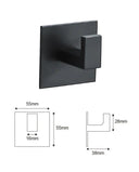 Black Aluminum Wall Hooks Set for Modern Bathroom Organizer