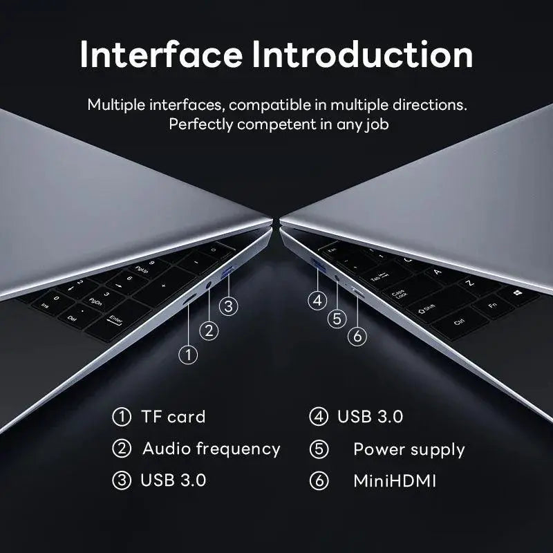 BYONE 15.6 Inch Laptop IPS Screen 16GB RAM Intel 11th N5095