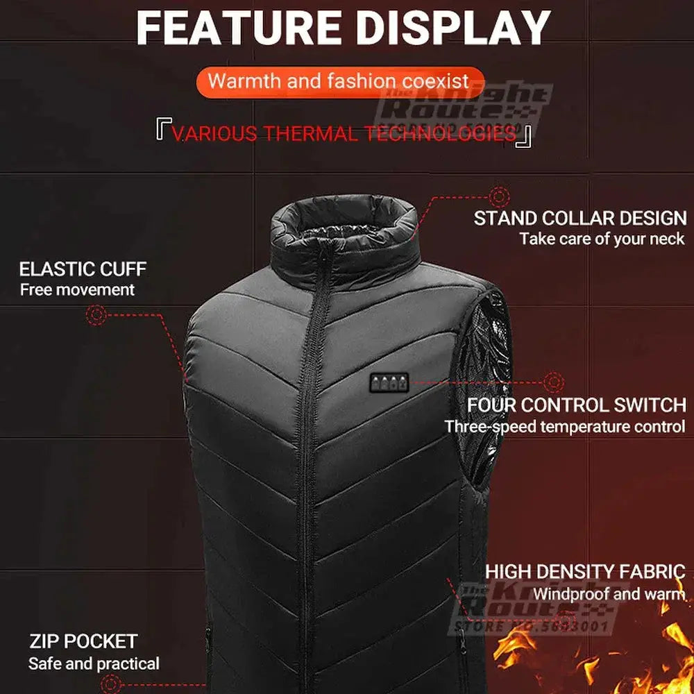19 Areas Self Heating Vest USB Heated Vest For Men Women