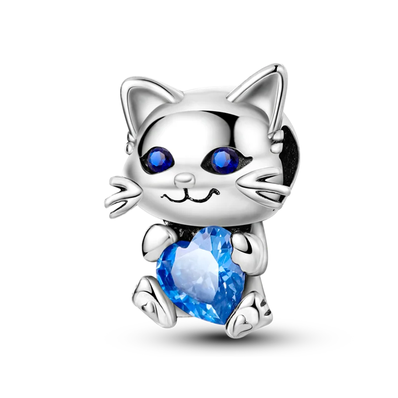 Cat Collection Silver Charm Bead
