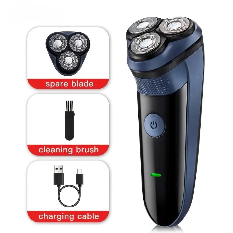 Men'S Electric Razor, Dry And Wet Men'S Electric Shaver, USB Rechargeable Rotary Shaving Machine, Holiday Gift for Him, Father'S Day Gift