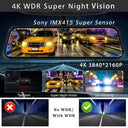 UHD Dash Cam Mirror for Safer Driving With CarPlay