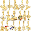 Sparkling Gold Plated Camera Charm