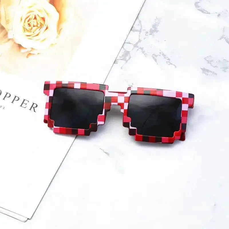 Pixel Mosaic Kids Sunglasses for Cosplay and Fun Adventures