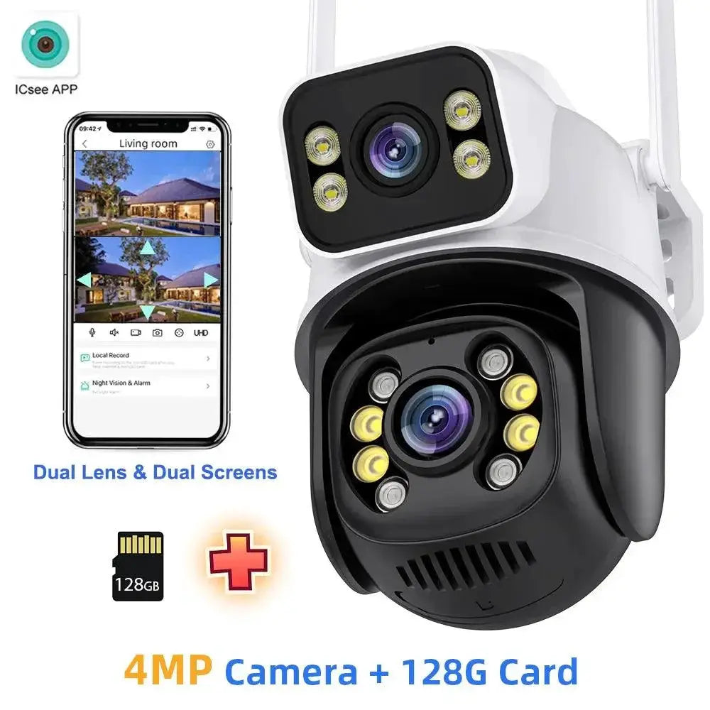 Outdoor Security Camera with AI Tracking — 8MP NO CARD