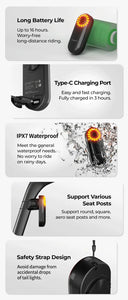Bike Radar Tail Light for Night Rides