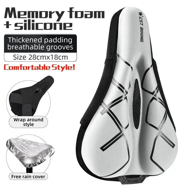 Gel Bicycle Saddle Cover With Memory Foam For Comfort