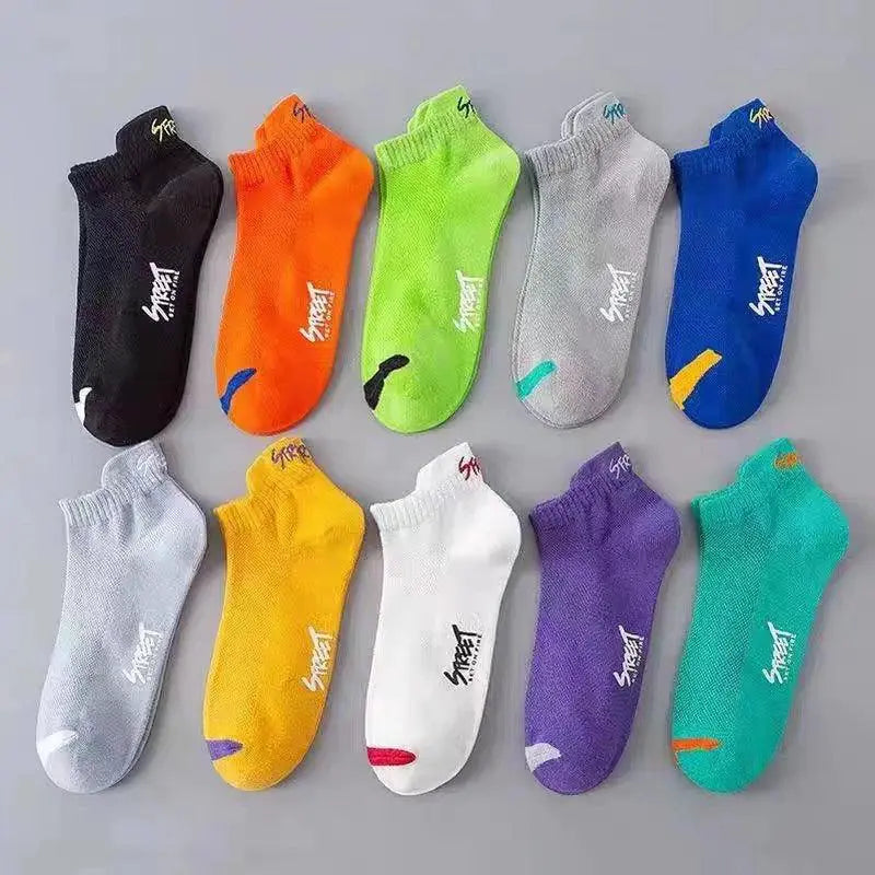 Vibrant No Show Ankle Socks For Men Breathable Comfort